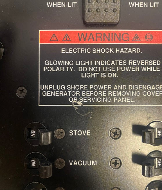 Monterey Boats 360SC MDP Panel 220 Volt/50 Hz AC Panel 60253076-00-PANL