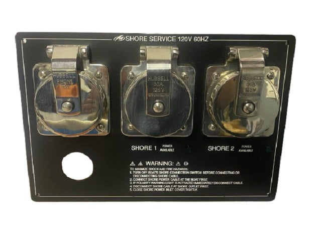 Monterey Boats 360SC 30 AMP/120V TV & Shore Power Inlet Panel 60253605-00-PANL