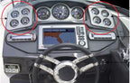 Monterey Boats/Pacer Marine Port & Starboard Zebra Grain Anniversary Gauge Panel Blank Set 60251071-00-PANL