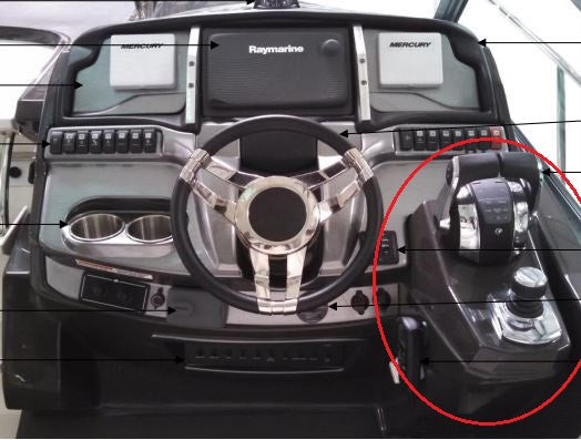 Monterey Boats SportsYachts Brushed Pewter Shifter Panel Blank 60253635-00-PANL