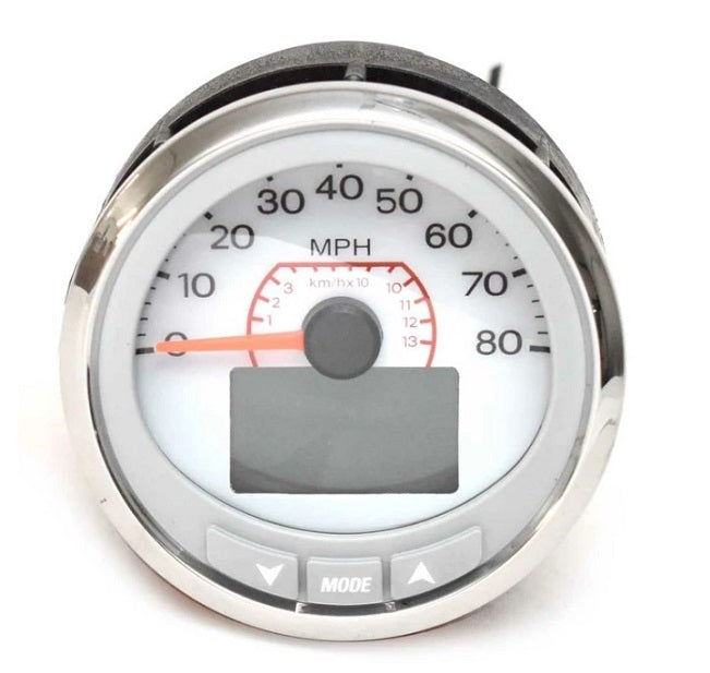 Johnson/Evinrude White 0-80 MPH Speedometer w/ Digital Display 0768056
