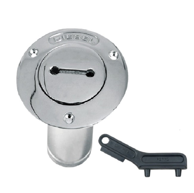 Perko 1 1/2" Chrome Plated Bronze Diesel Fuel Deck Plate Gas Fill 520-DPD-CHR