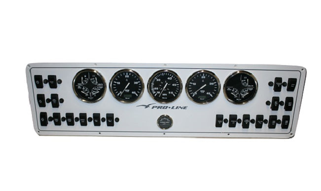 Proline Dual Diesel Engine White Dash Gauge & Switch Panel 10021183 ...