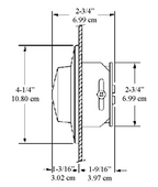 Barnegat 12V Red Lens Flush Mount Arch Courtesy Light QL-RAL