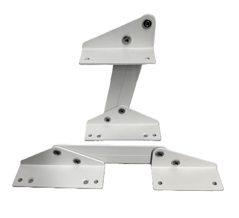 White Aluminum Seat Bolster Hinge (Pair) SN-21