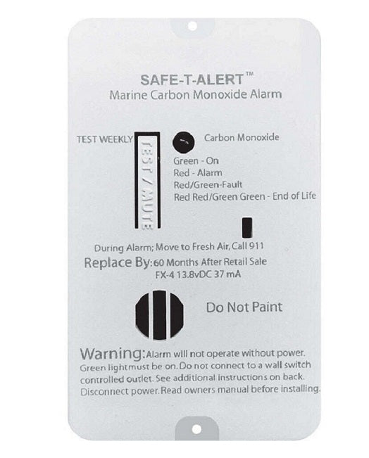 Safe-T-Alert 62 Series Carbon Monoxide Alarm FX-4 MARINE-WH