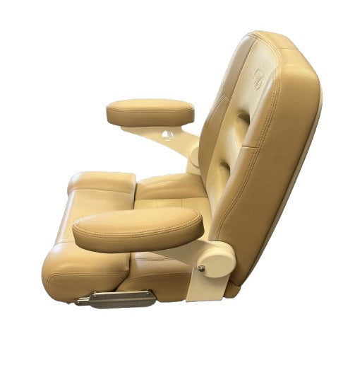 Sailfish Boats / Llebroc Billfish Center Console Flip Bolster Helm Seat w/ Pivot Arms