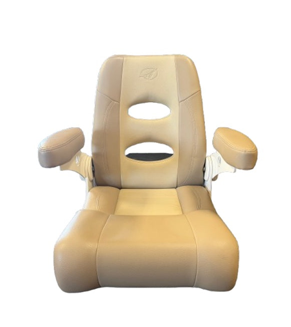 Sailfish Boats / Llebroc Billfish Center Console Flip Bolster Helm Seat w/ Pivot Arms