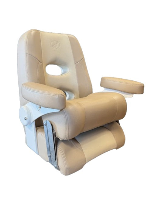 Sailfish Boats / Llebroc Billfish Center Console Flip Bolster Helm Seat w/ Pivot Arms