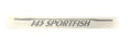 Scout Boats Sportfish 145 Designator Logo Sticker Decal (1 Pair)