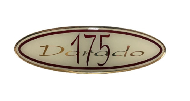 Scout Boats Dorado 175 Burgundy Designator Logo Sticker Decal (1 Pair)