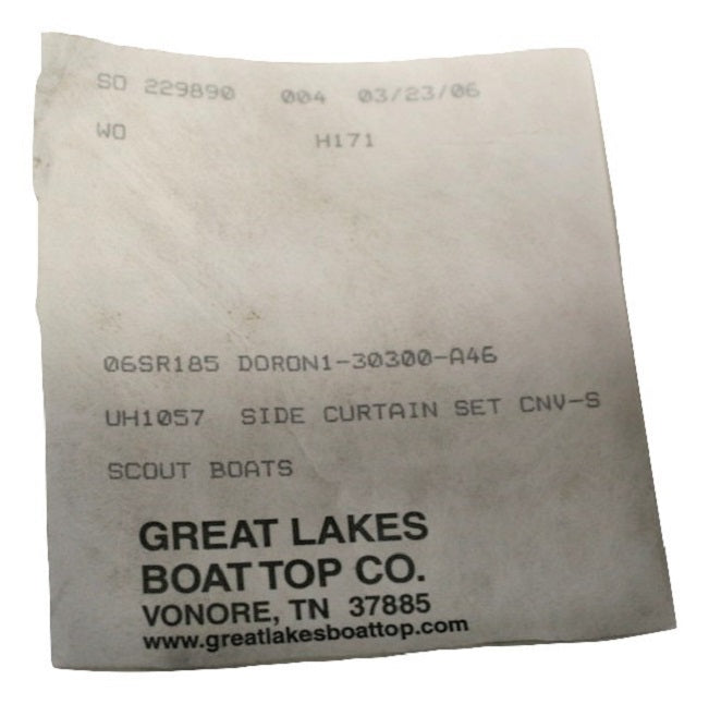 Scout Boats Dorado 185 Sunbrella Captains Navy Bimini Side Curtain Set DORON1-30300-A46