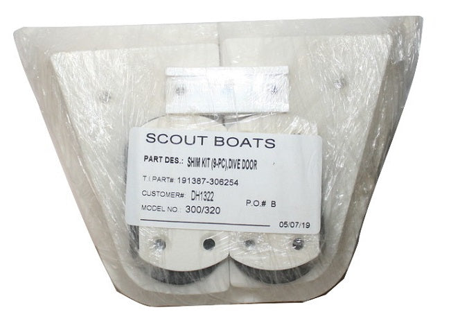 Scout Boats 300/320 LXF Dive Door Shim Kit 191387-306254