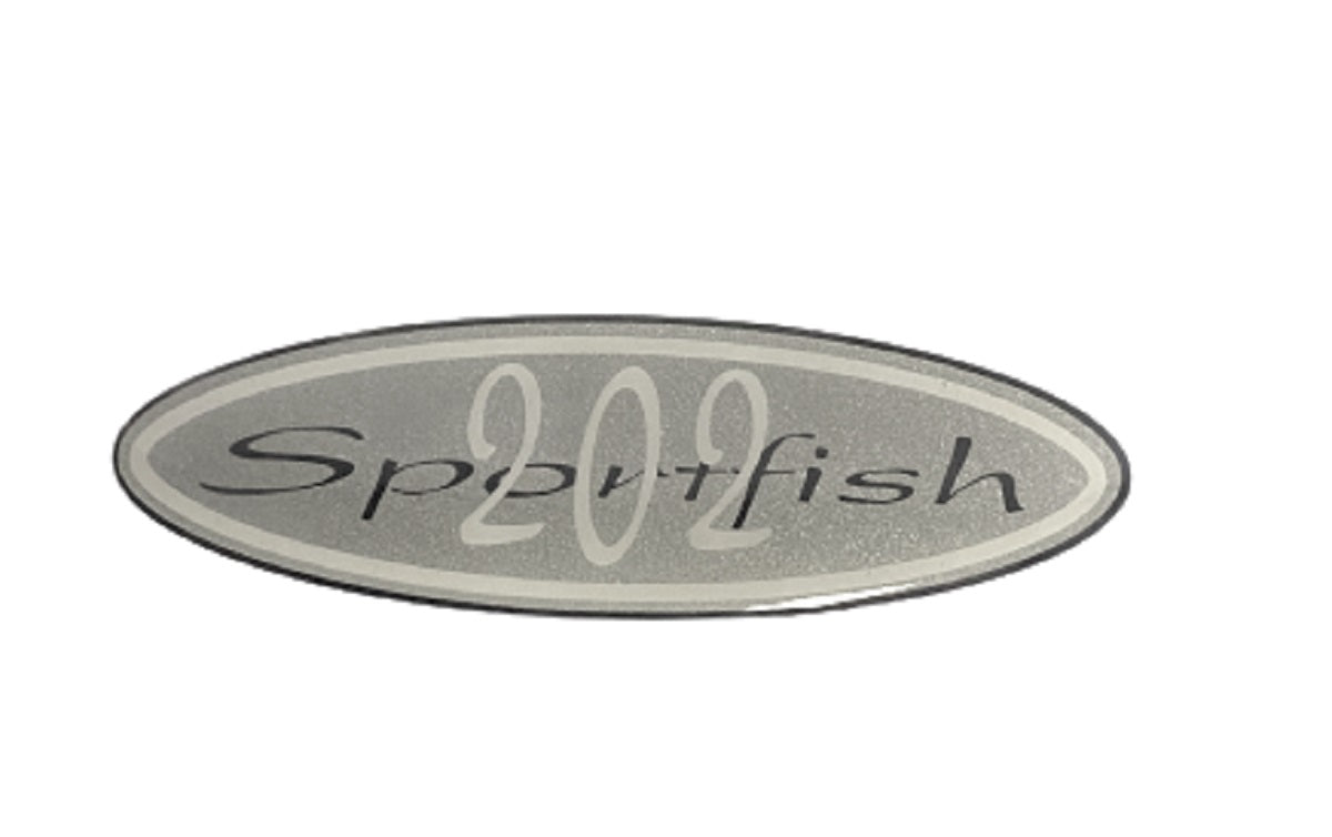 Scout Boats Sportfish 202 Silver Designator Logo Sticker Decal (1 Pair)