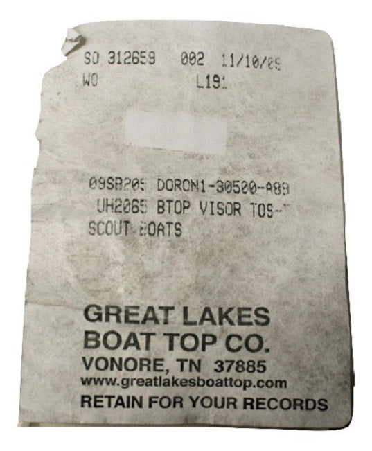 Scout Boats 205 Dorado Sunbrella Toast Tweed Bimini Top Visor DORON1-30500-A89