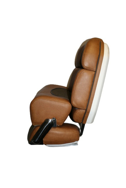 Scout Boats 350 LXF Brisa Vinyl/Chocolate Fabric Starboard Helm Seat