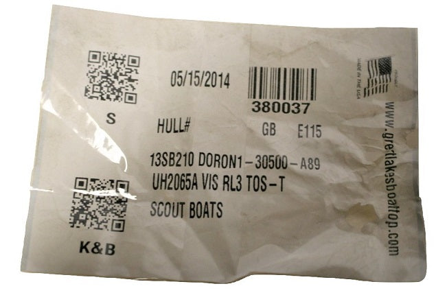 Scout Boats 210 Dorado Sunbrella Toast Tweed Bimini Visor DORINI-30500-A89