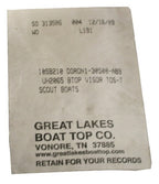 Scout Boats 210 Dorado Sunbrella Toast Tweed Bimini Top Visor DORON1-30500-A89