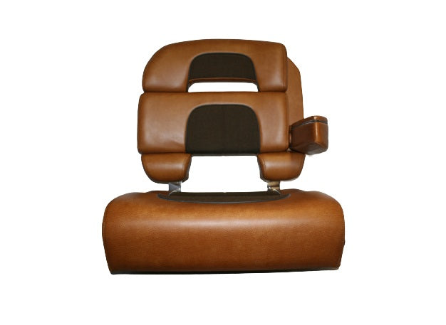 Scout Boats 350 XLF Brisa Vinyl/Chocolate Fabric Port Helm Seat