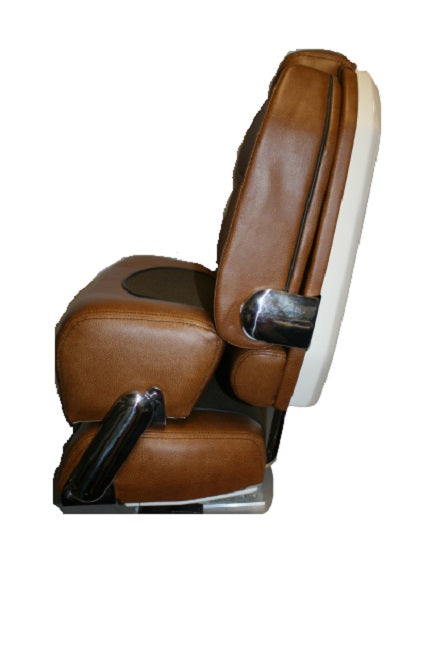 Scout Boats 350 XLF Brisa Vinyl/Chocolate Fabric Port Helm Seat