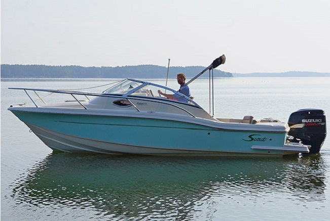 Scout Boats 222 Abaco Sunbrella Jet Black Bimini Drop Curtain AB SN1-31400-A08