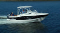 Scout Boats 222 Abaco Sunbrella Toast Tweed Hardtop Visor, Drop Curtain & Side Curtain Set 08SB222-AB HN1-61300-A89, AB HN1-61400-A89, AB HN1-61500-A89
