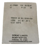 Scout Boats 222 Abaco Sunbrella Jet Black Bimini Side Curtain Set AB SN1-30300-A08