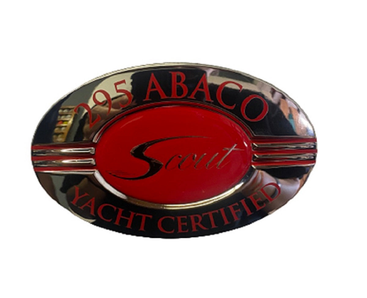 Scout Boats 295 Abaco Yacht Certified Chromax Designator Logo Sticker Decal (1 Pair) U27089-01