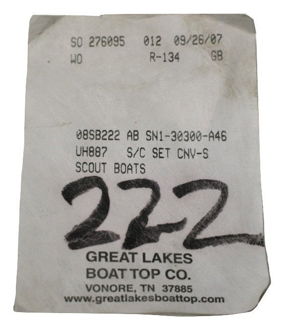 Scout Boats 222 Abaco Sunbrella Captains Navy Bimini Side Curtain Set AB SN1-30300-A46