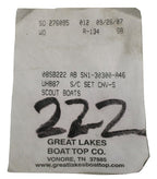 Scout Boats 222 Abaco Sunbrella Captains Navy Bimini Side Curtain Set AB SN1-30300-A46