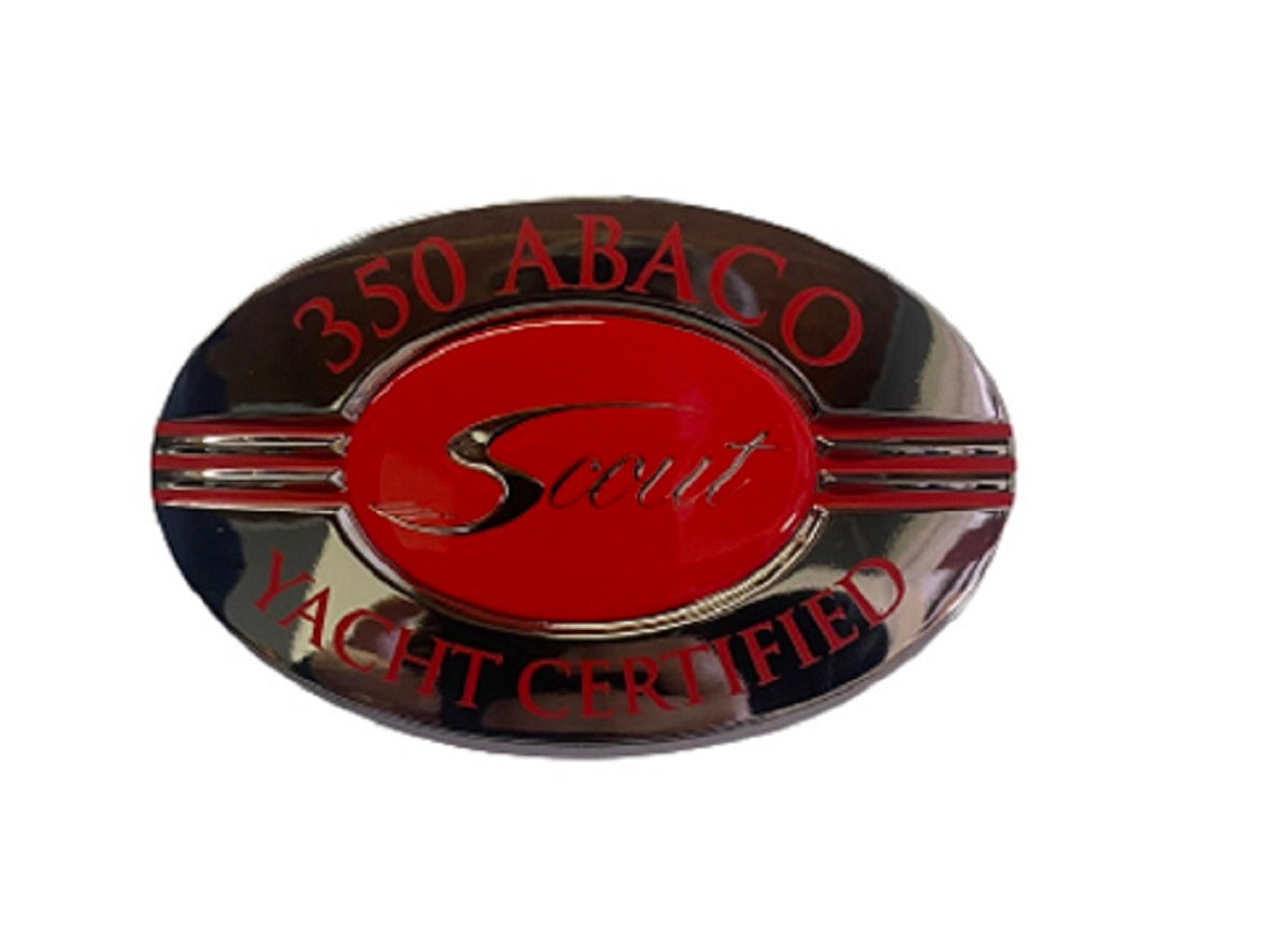 Scout Boats 350 Abaco Yacht Certified Chromax Designator Logo Sticker Decal (1 Pair) HW1577