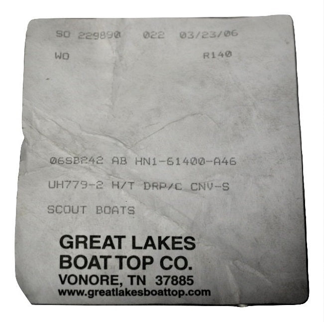 Scout Boats 242 Abaco Sunbrella Captains Navy Hard Top Drop Curtain AB HN1-61400-A46