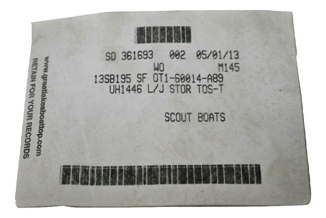 Scout Boats 195 Sportfish Sunbrella Toast Tweed Mesh Life Jacket Storage SF OT1-60014-A89