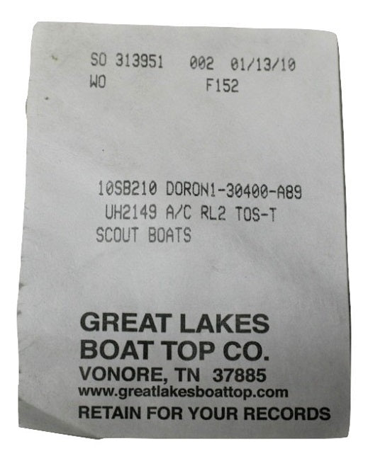 Scout Boats 210 Dorado Sunbrella Toast Tweed Bimini Aft Curtain DORON1-30400-A89