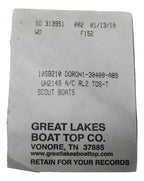 Scout Boats 210 Dorado Sunbrella Toast Tweed Bimini Aft Curtain DORON1-30400-A89