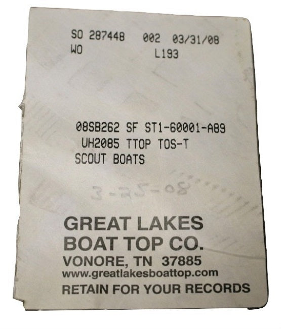 Scout Boats 262 Sportfish Sunbrella Toast Tweed T-Top Canvas SF ST1-60001-A89