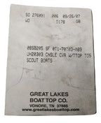Scout Boats 205 Sportfish Sunbrella Toast Tweed T-Top Console Cover Canvas SF OT1-70T03-A89