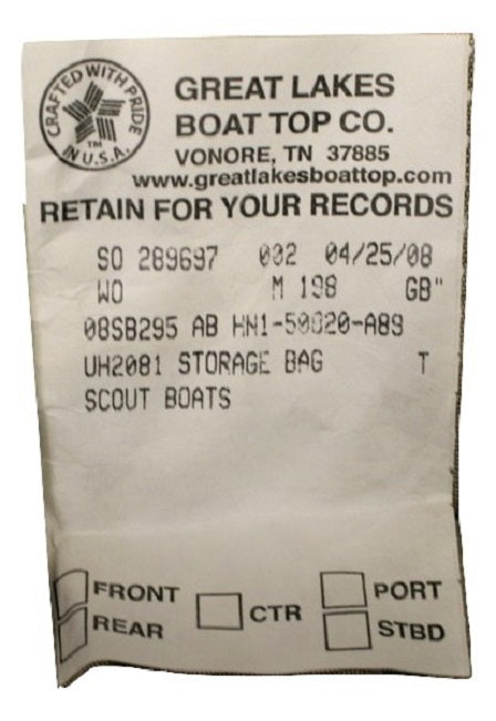 Scout Boats 295 Abaco Sunbrella Toast Tweed Storage Bag AB HN1-50820-A89
