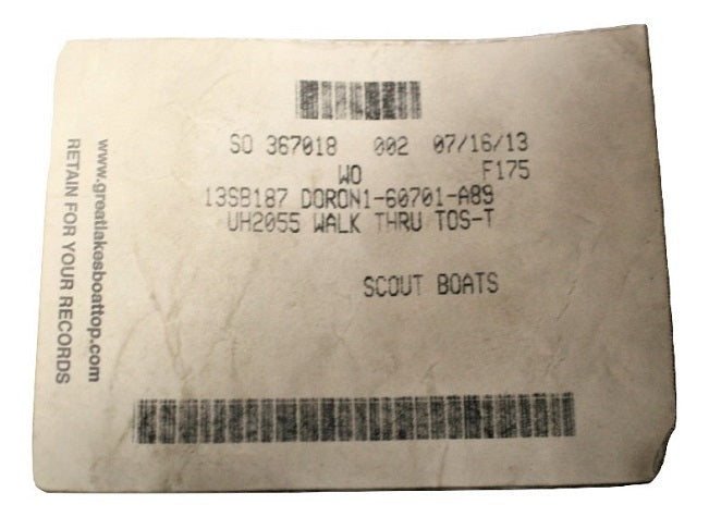 Scout Boats 187 Dorado Sunbrella Toast Tweed Walk Thru Curtain DORON1-60701-A89