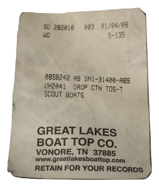 Scout Boats 242 Abaco Sunbrella Toast Tweed Bimini Drop Curtain AB SN1-31400-A89