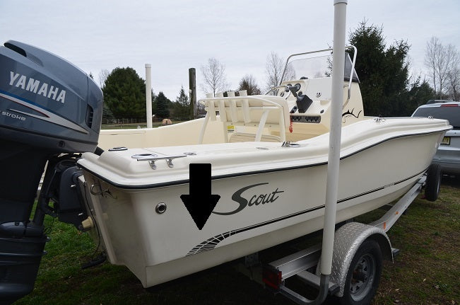 Scout Boats Black Pinstripe Wave Decal Sticker Set (1 Pair)