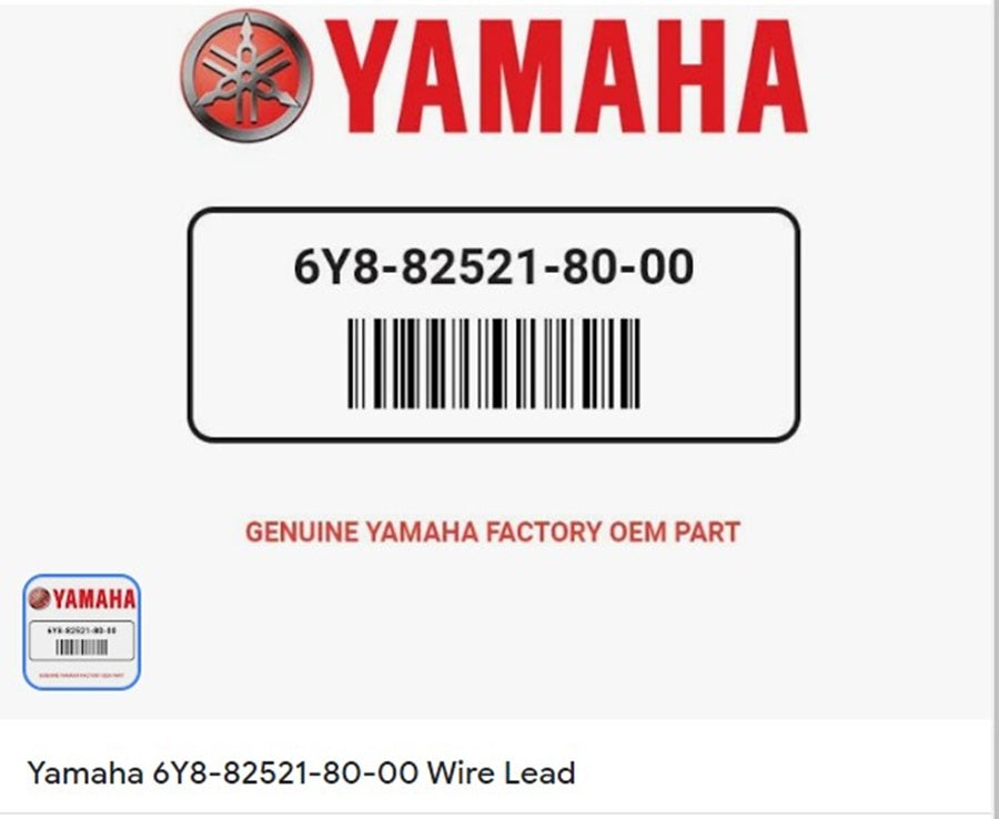 Yamaha 15' Command Link Pig Tail Bus Wire "Y" Harness 6Y8-82521-80-00