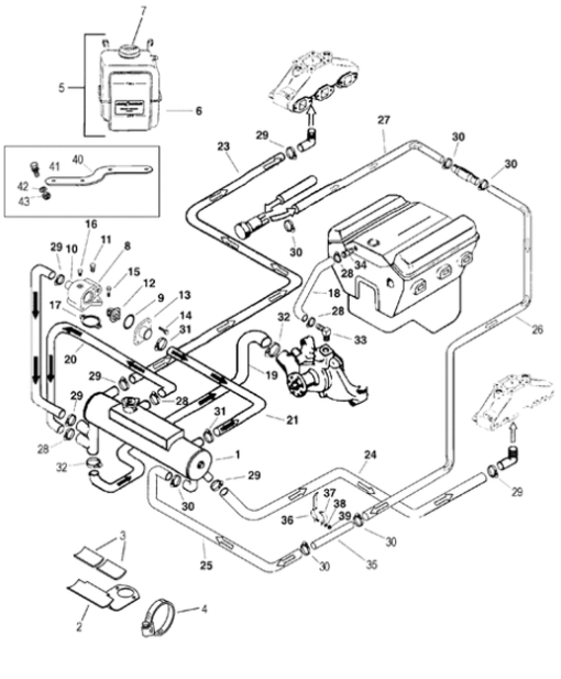 Mercury Mercruiser Heat Exchanger w/ Coolant Recovery Kit 860234A1