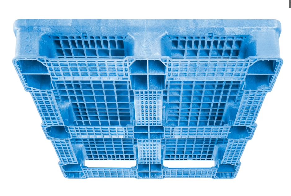Uline 48 x 40 Blue Rackable Plastic Pallet 10 Pack H-1212BLU