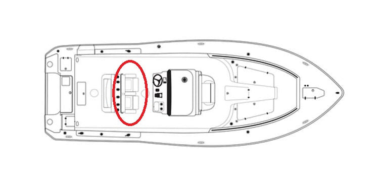 Sea Hunt Boats Gamefish 27 White Double Bolster Helm Seat