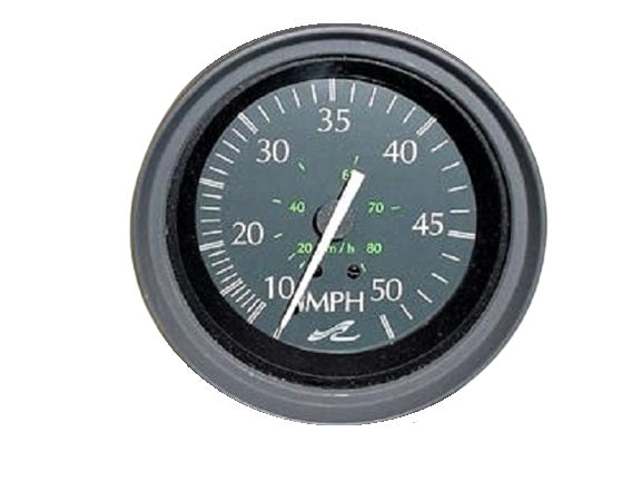 Sea Ray 0-50 MPH Gray Bezel/Flat Glass Speedometer By Teleflex 27510