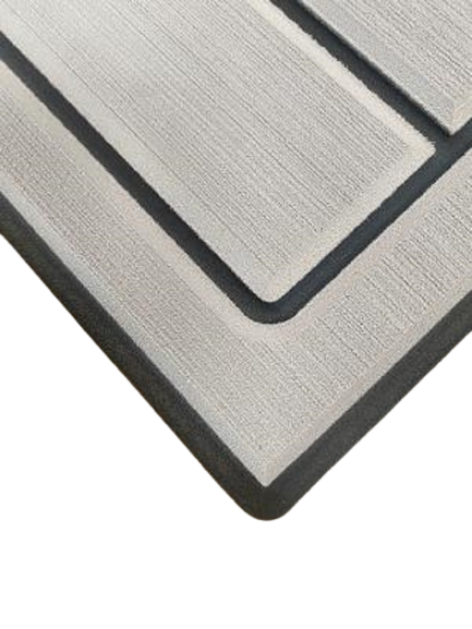 Monterey Boats 197FS Swim Platform Grey Brushed Teak w/ Black Seadek Inlay Kit 25189862-00-SEAD
