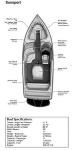 Skiers Choice 2003 Supra Sunsport Sunbrella Captain's Navy Cockpit Cover SC104363