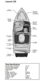 Skiers Choice 2004 Supra Launch LTS Sunbrella Cadet Gray Tonneau Cover SC104494