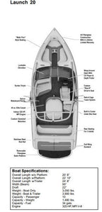 Skiers Choice 2006 Supra 21 Launch w/ Tower Sunbrella Cadet Gray Cockpit Cover SC105275